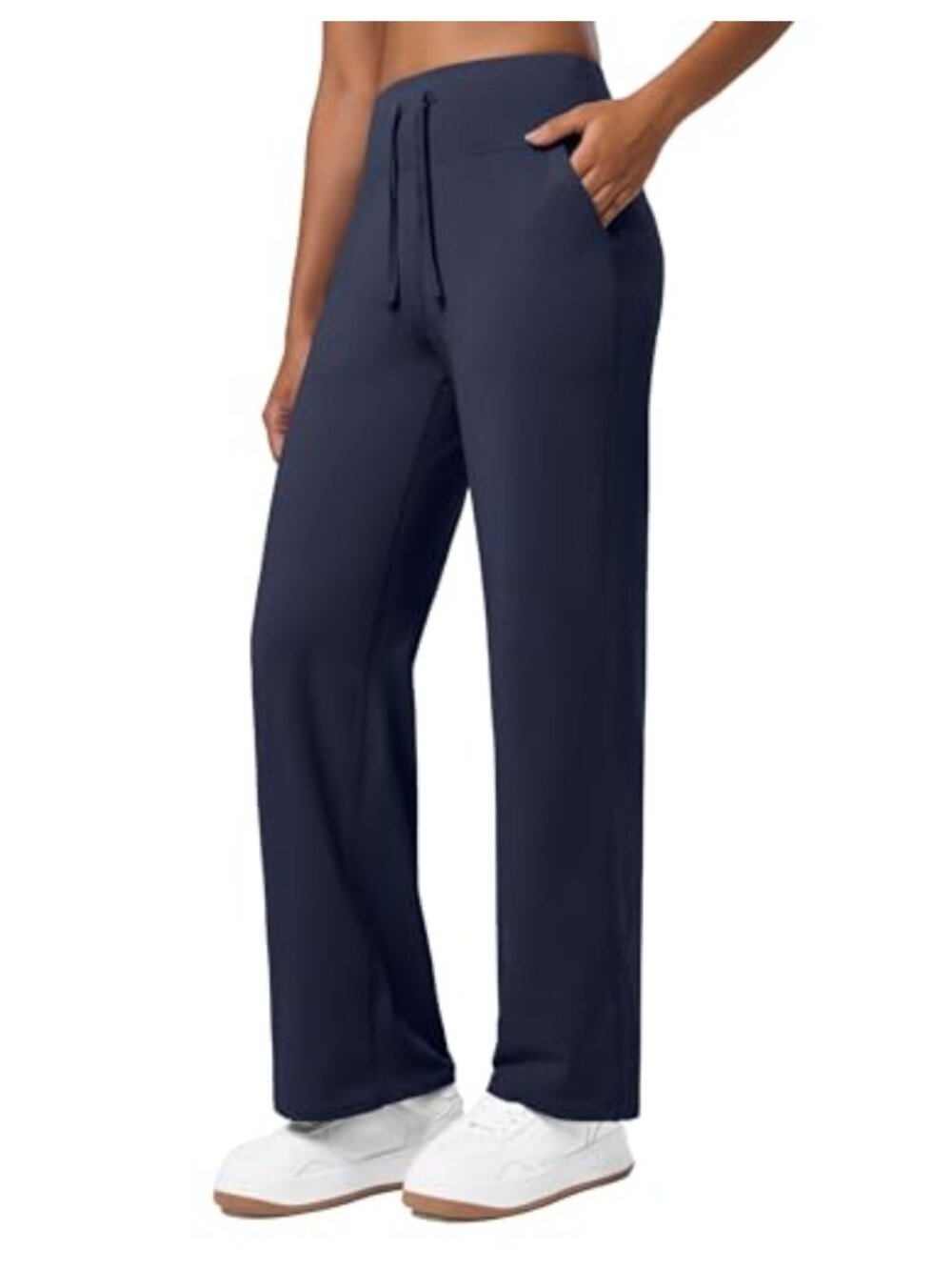 Women's Fleece Lined Wide Leg Thermal Yoga Winter Pants with Pockets High Waist